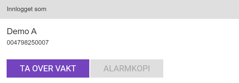 Ota päivystys -painike