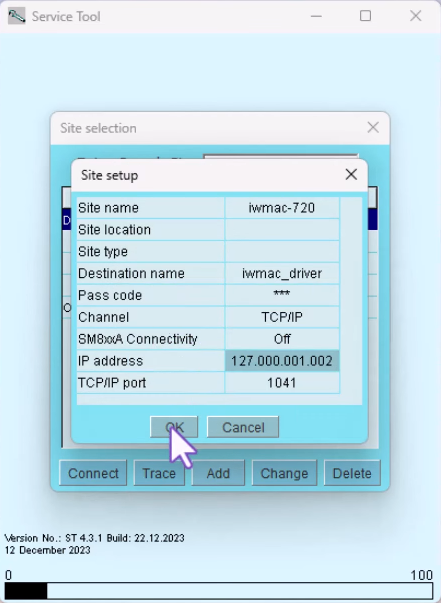 Service Tools -asetukset