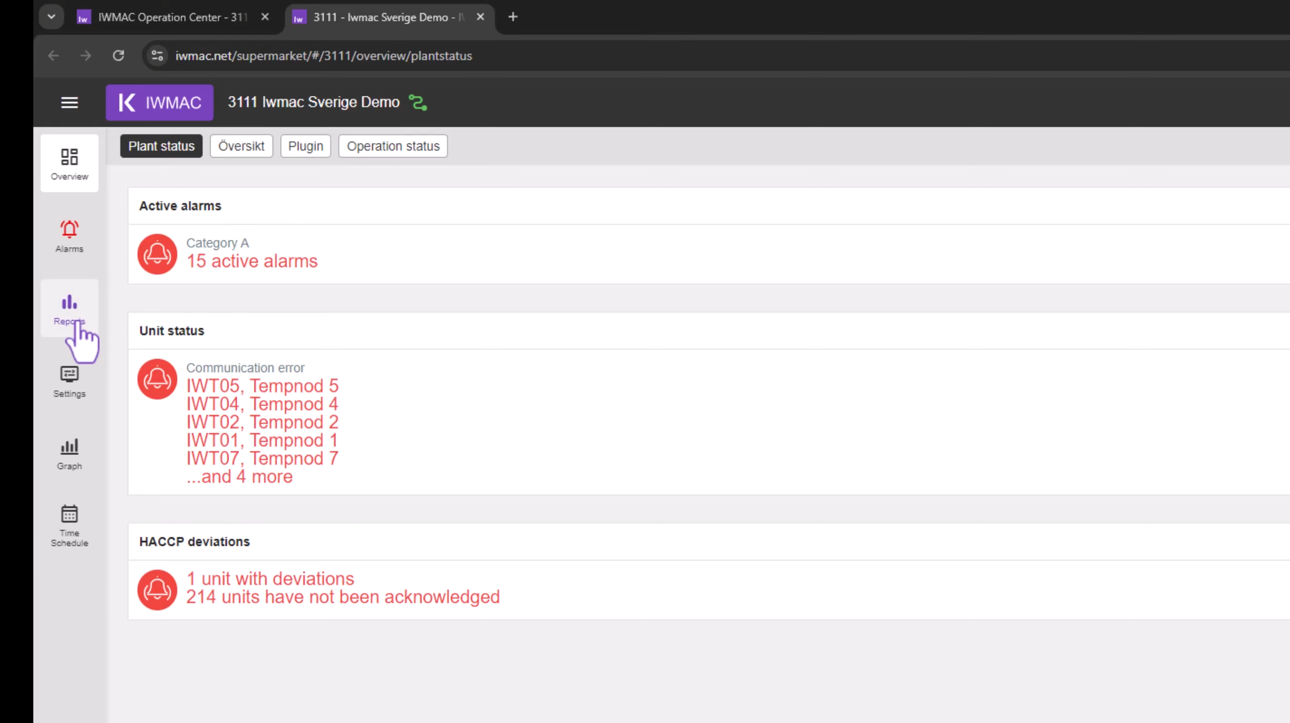 Cliquer sur Rapports